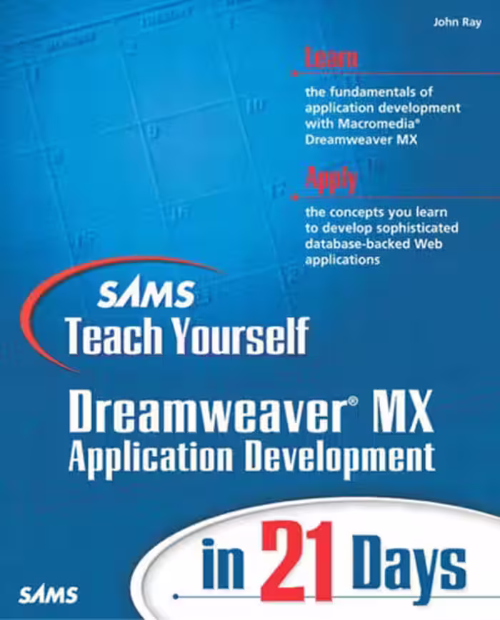 خرید و دانلود نسخه کامل کتاب Sams Teach Yourself Macromedia Dreamweaver MX Application Development in 21 Days