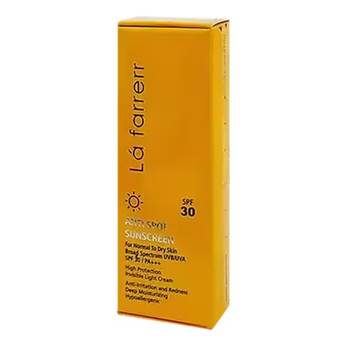 کرم ضد آفتاب و ضد لک SPF30 مناسب پوست خشک و معمولی بی رنگ لافارر – پیشگیری و رفع لک های پوستی