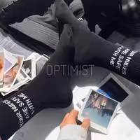 جوراب your nuse are safe with me ساقدار اسپرت نخ پنبه فری سایز