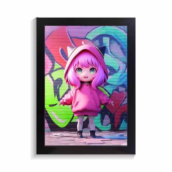 تابلو دیواری تزئینی با طرح انیمه ای (Anime Girl)، کد PF-11045