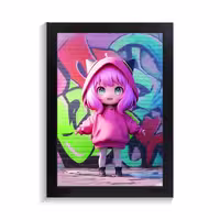 تابلو دیواری تزئینی با طرح انیمه ای (Anime Girl)، کد PF-11045