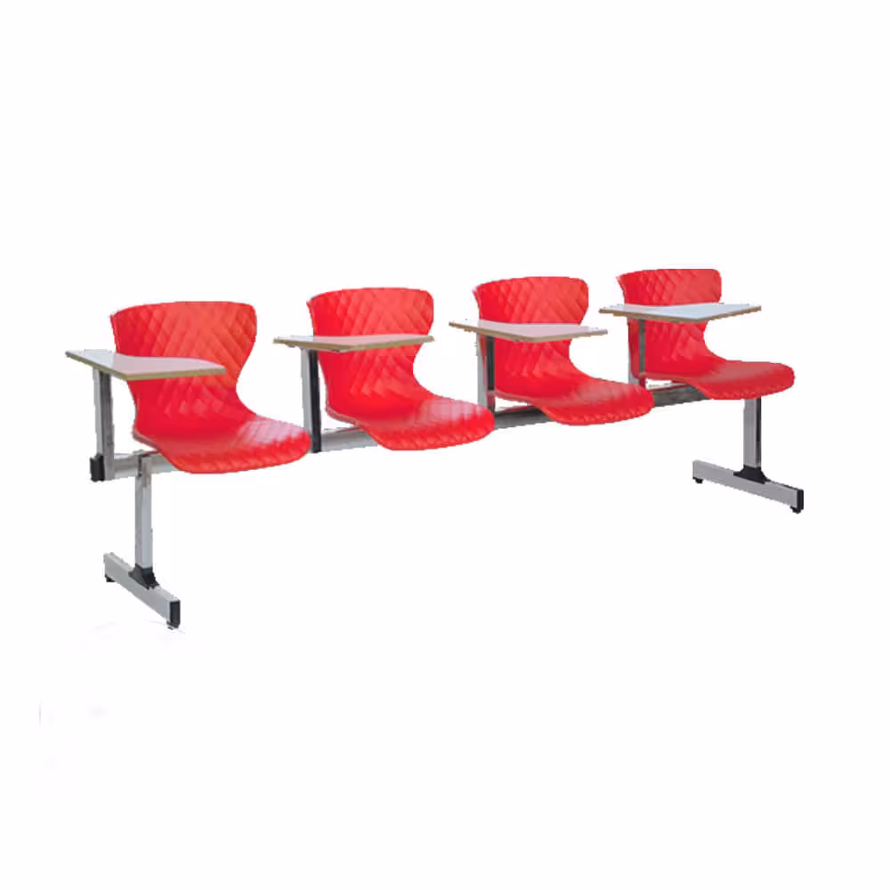 نیمکت دیاموند چهار نفره آموزشی با جاکتابی( آبکاری ) بنیزان کد B210A