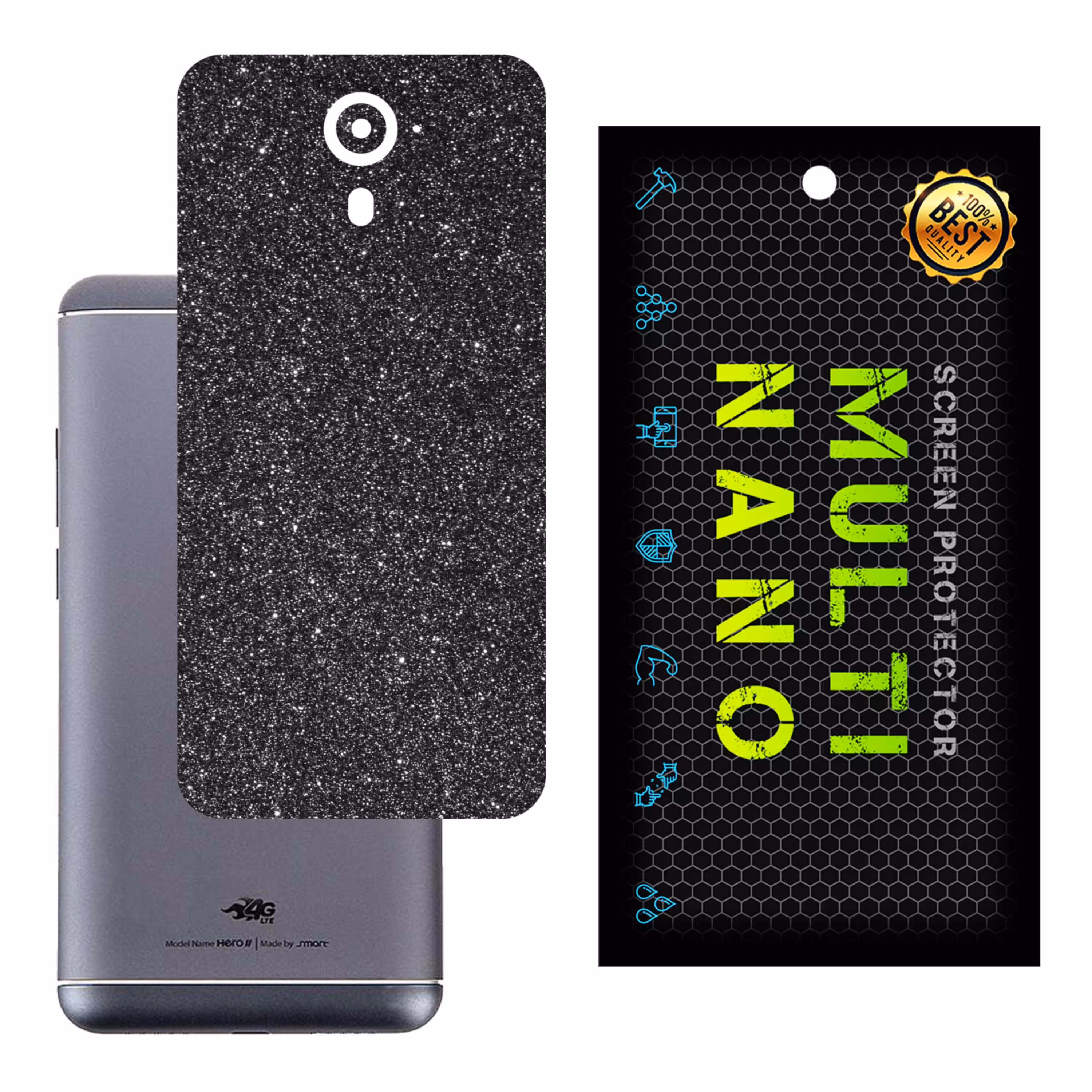 برچسب پوششی MultiNano مدل X-G1F-Gray برای پشت موبایل اسمارت Hero II - P7201