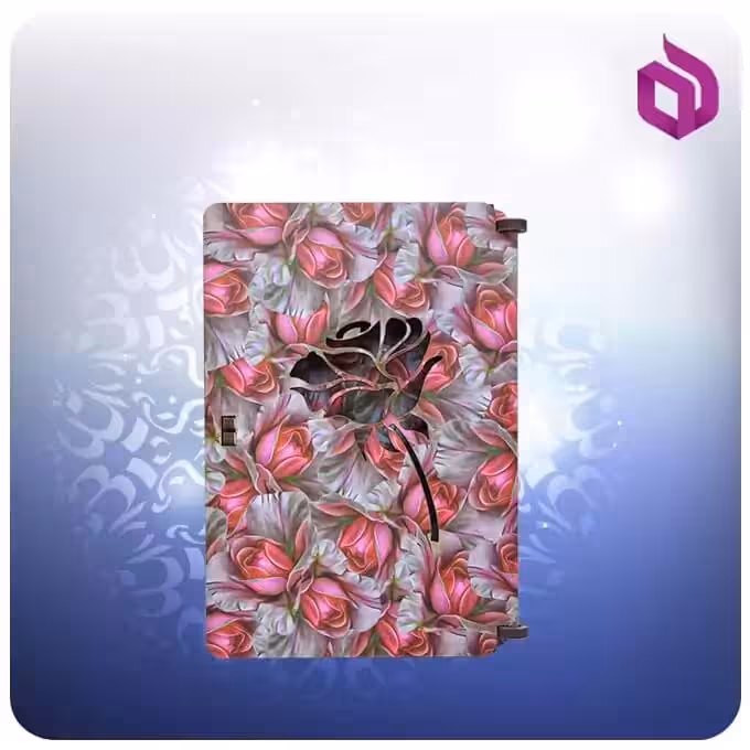 جعبه کارت هدیه 9.5*14*1.5 با فوم طرح گل رز