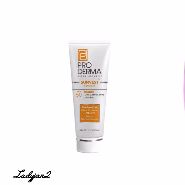 ضد آفتاب فاقد چربی پوست چرب SPF50 سان وست بدون رنگ  پرودرما
