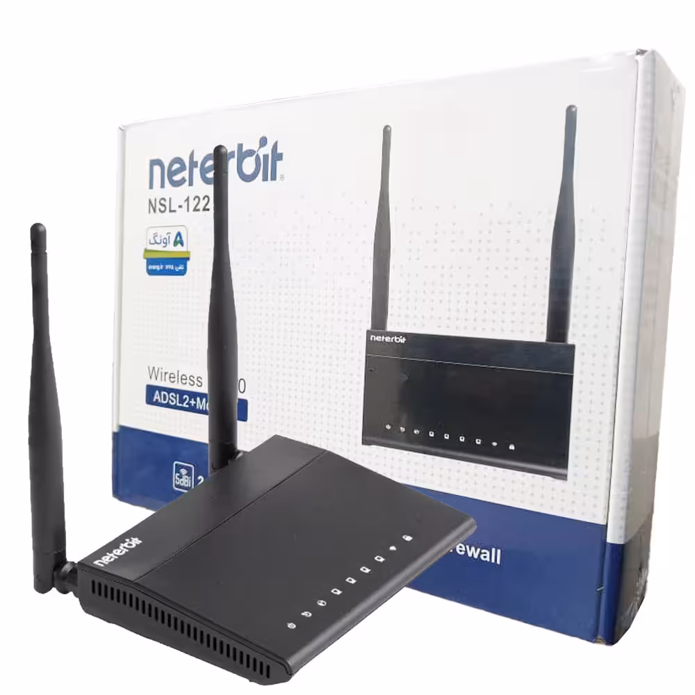 مودم روتر  ADSL2 نتربیت 2آنتن مدل NSL-122 - دوسو آی تی