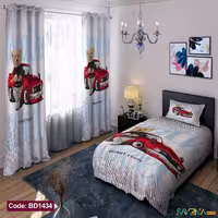 ست اتاق خواب پسرانه طرح تدی ماشین سوار کد BD1434