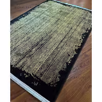 فرش افشان مشکی طلایی کد k34