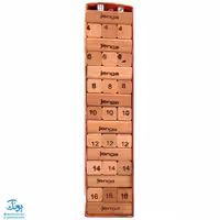 بازی برج هیجان جنگا بزرگ شماره دار قابدار به همراه 3 عدد تاس (45 قطعه MDF)