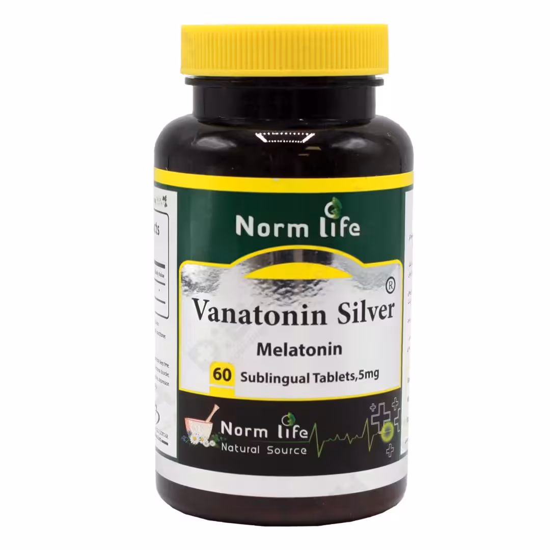 قرص زیر زبانی واناتونین سیلور (ملاتونین 5 میلی گرم) نورم لایف 60 عددی