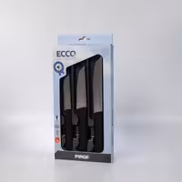 ست چاقوی قصابی خانگی Pirge مدل Ecco | شامل 3 عدد چاقوی تخصصی برای برش، سیر کردن و قطعه‌کردن گوشت | تیغه فولادی ضدزنگ با آلیاژ DIN 1.4116 | سختی تیغه 54±1 HRC | طراحی ارگونومیک با دسته ضد لغزش | مناسب برای استفاده خانگی و حرفه‌ای | تیغه با لبه تیز و مقاوم در برابر خوردگی | قابل شست‌وشو دستی