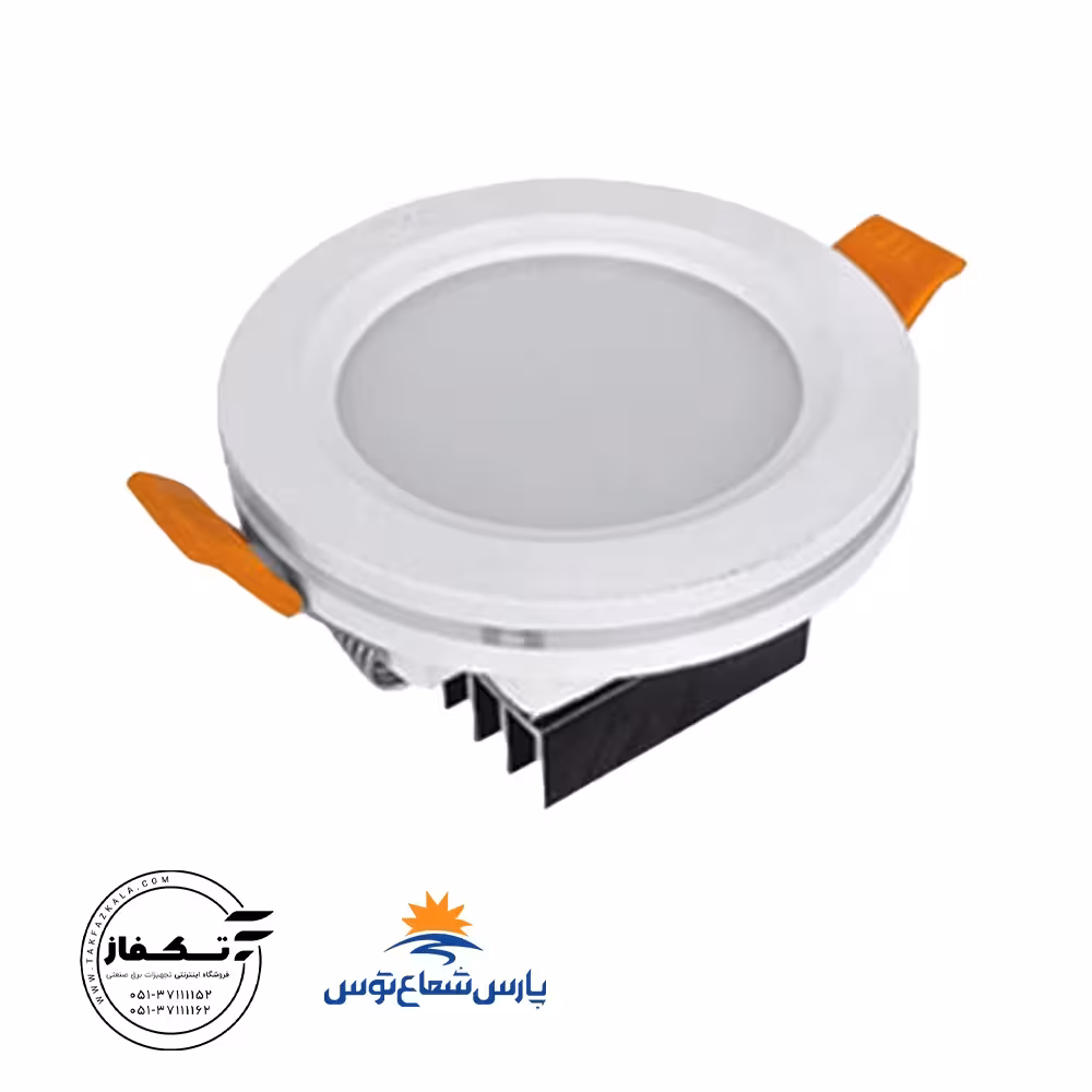 چراغ روکار آرامیس 7 وات دایره رنگ سفیدآفتابی پارس شعاع توس