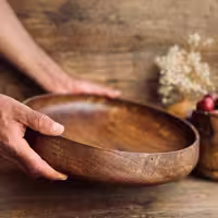 ظرف چوبی بلوط کد 010083