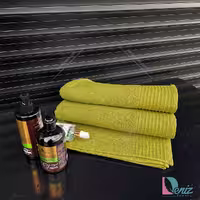 حوله حمامی طرح گلوریا رنگ خردلی