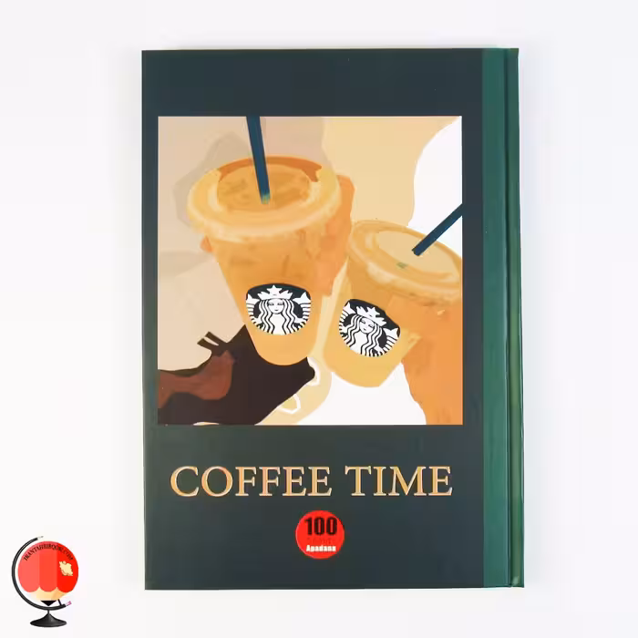 دفتر مشق 100 برگ طرح کافی تایم جلد سخت آپادانا