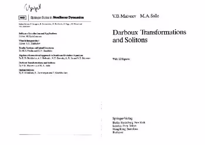 خرید و دانلود نسخه کامل کتاب Darboux transformations and solitons