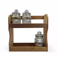 استند نگهدارنده مواد غذایی، جنس چوبی، 2 طبقه، کد WD6485