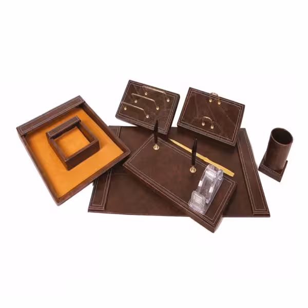 سرویس رومیزی مدیریتی طرح چرم - کد 4
