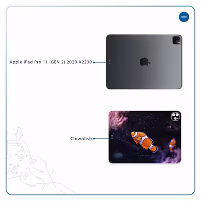 برچسب پوششی ماهوت مدل Clownfish مناسب برای تبلت اپل iPad Pro 11 (GEN 2) 2020 A2230