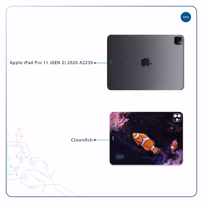 برچسب پوششی ماهوت مدل Clownfish مناسب برای تبلت اپل iPad Pro 11 (GEN 2) 2020 A2230
