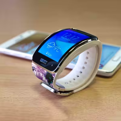 برچسب ماهوت طرح Pink_Flower مناسب برای ساعت هوشمند سامسونگ Galaxy Gear S