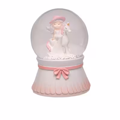 گوی موزیکال مدل یونیکرن و دختر بچه