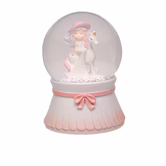 گوی موزیکال مدل یونیکرن و دختر بچه