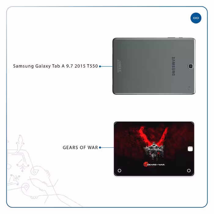برچسب پوششی ماهوت مدل Gears-Of-War-Game مناسب برای تبلت سامسونگ Galaxy Tab A 9.7 2015 T550