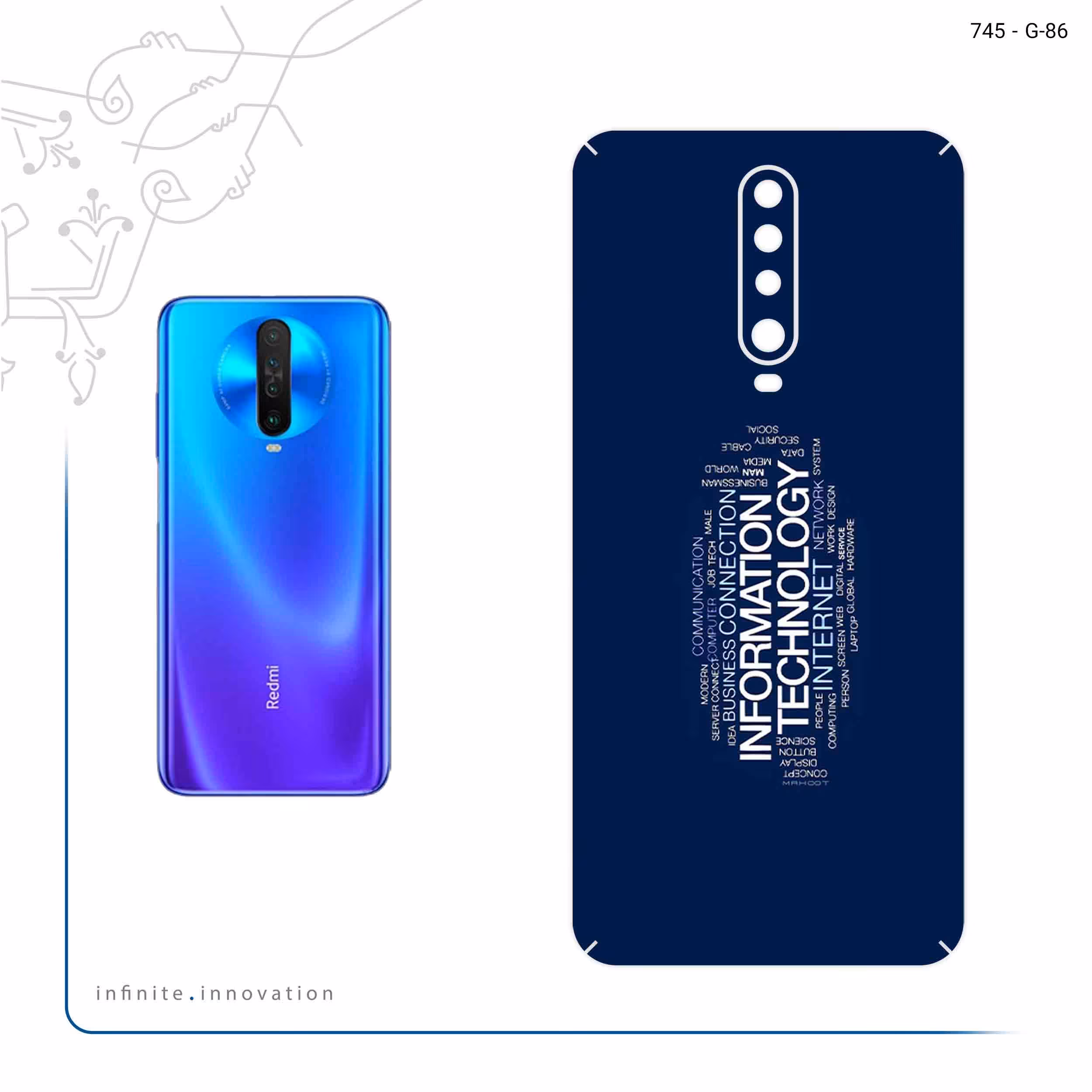 برچسب پوششی ماهوت مدل IT Science مناسب برای گوشی موبایل شیائومی Redmi K30