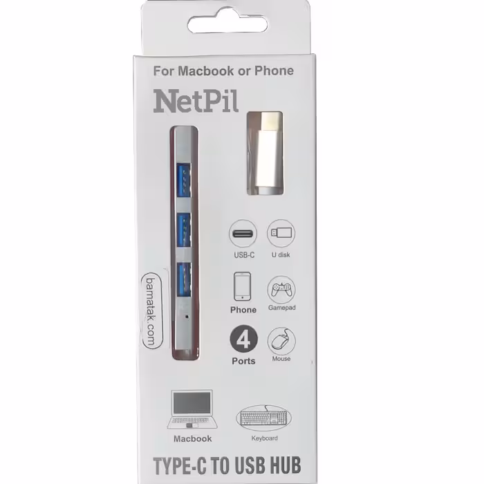 هاب 4 پورت USB-C نت پیل مدل T809A