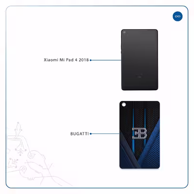 برچسب پوششی ماهوت مدل BUGATTI مناسب برای تبلت شیائومی Mi Pad 4 2018