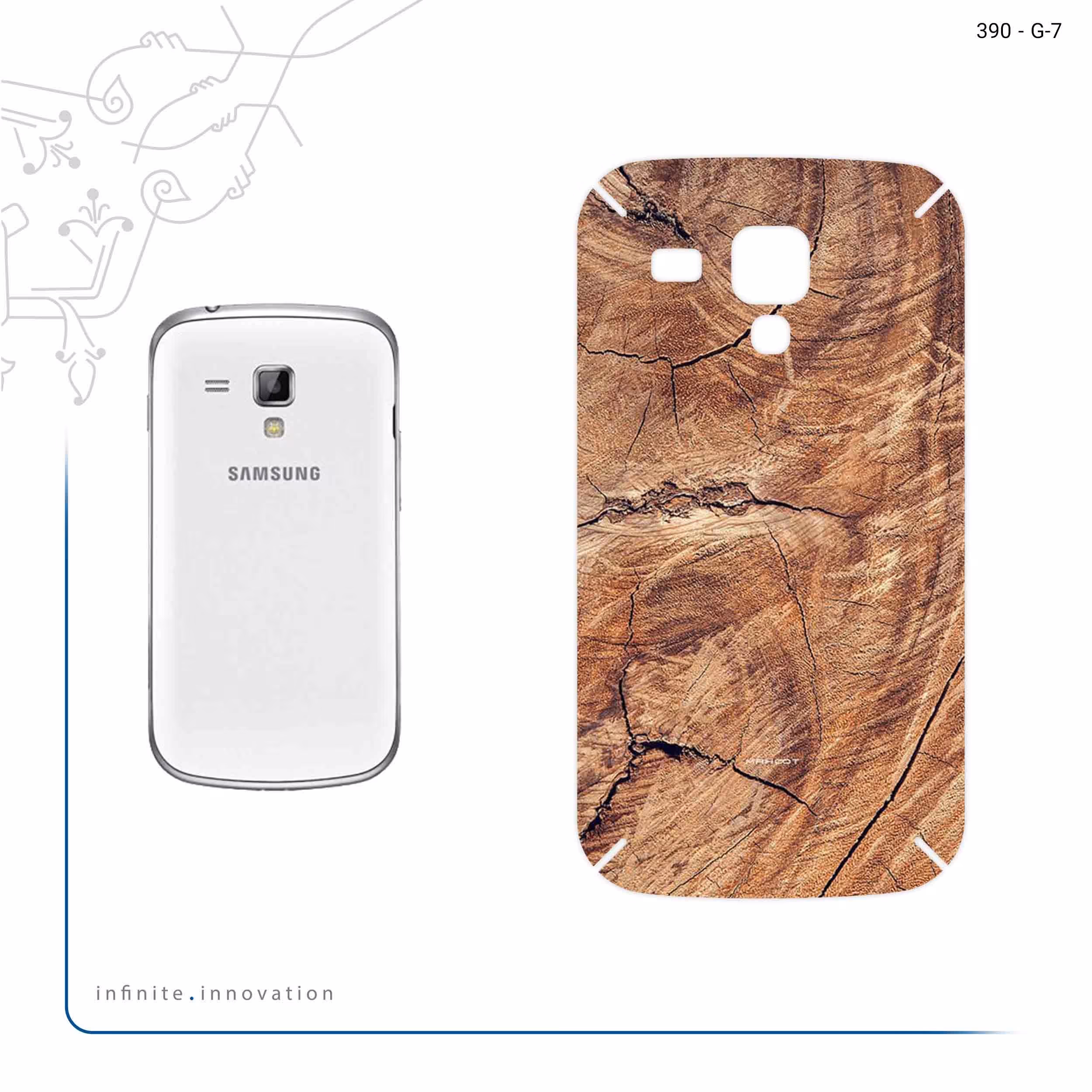 برچسب پوششی ماهوت مدل Wood Texture 5 مناسب برای گوشی موبایل سامسونگ Galaxy S Duos GT S7562