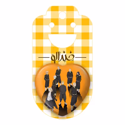 پیکسل خندالو طرح انیمه توکیو ریونجرز مدل قلبی کد 10581