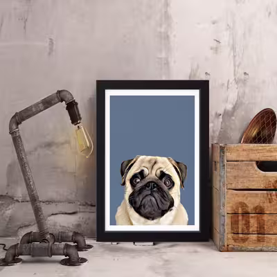 تابلو مدل مینیمال Dog کدS2930-b