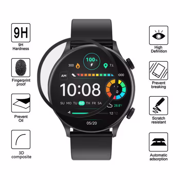 محافظ صفحه نمایش کروکودیل مدل C-PWM مناسب برای ساعت هوشمند هایلو Haylou Solar Plus