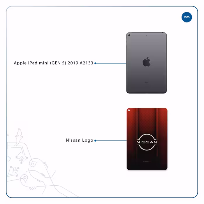 برچسب پوششی ماهوت مدل Nissan-Logo مناسب برای تبلت اپل iPad mini (GEN 5) 2019 A2133
