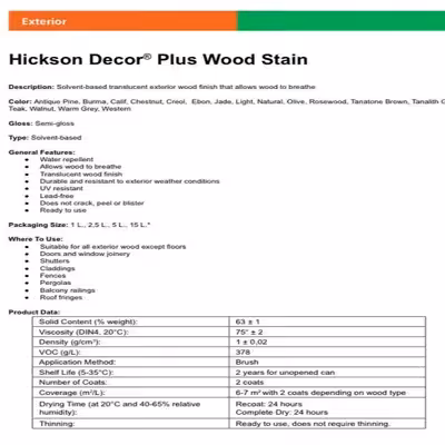 رنگ چوب و ترموود قهوه ای سوخته هیکسون دکور مدل CR.plus حجم 2.5 لیتر