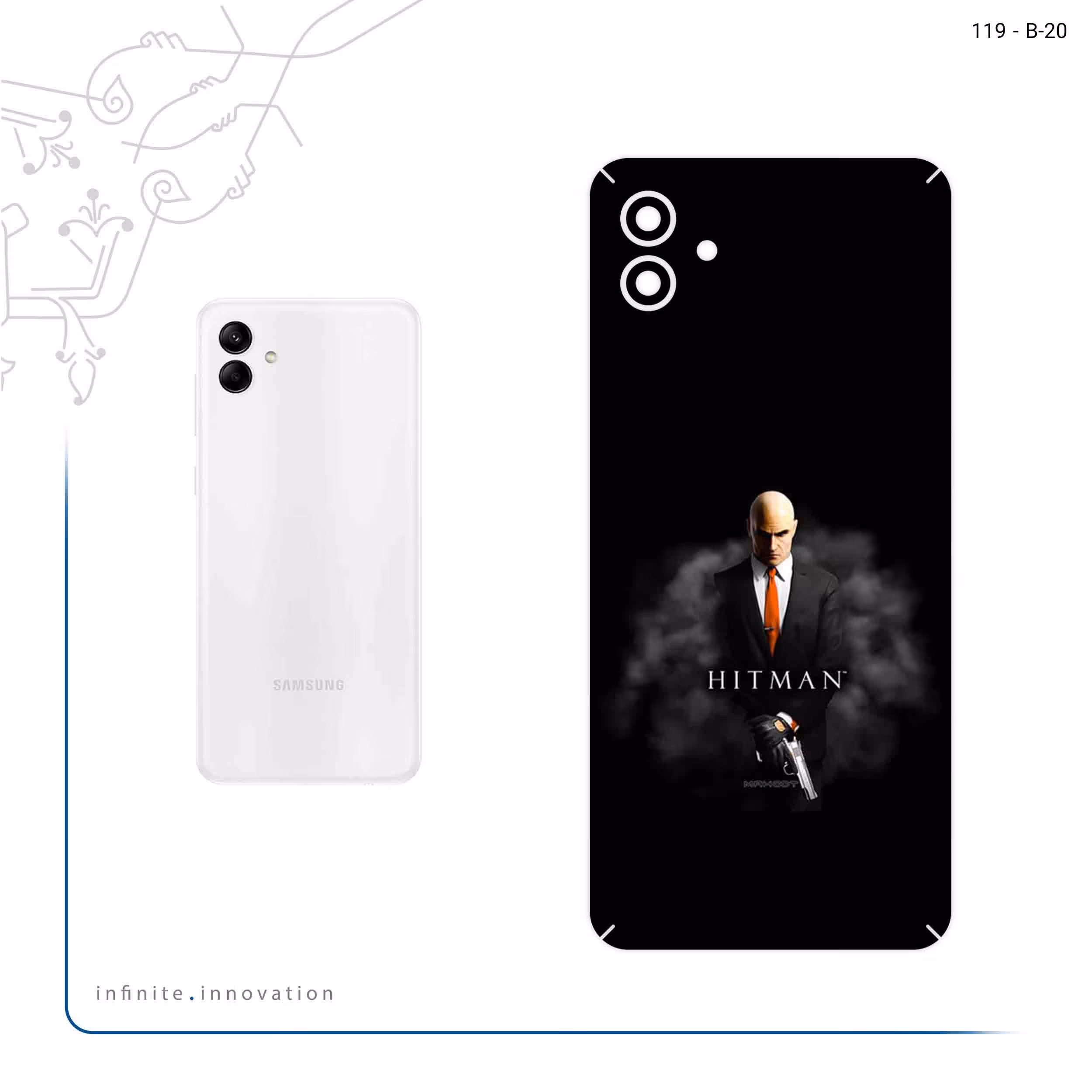 برچسب پوششی ماهوت مدل HITMAN مناسب برای گوشی موبایل سامسونگ Galaxy A04