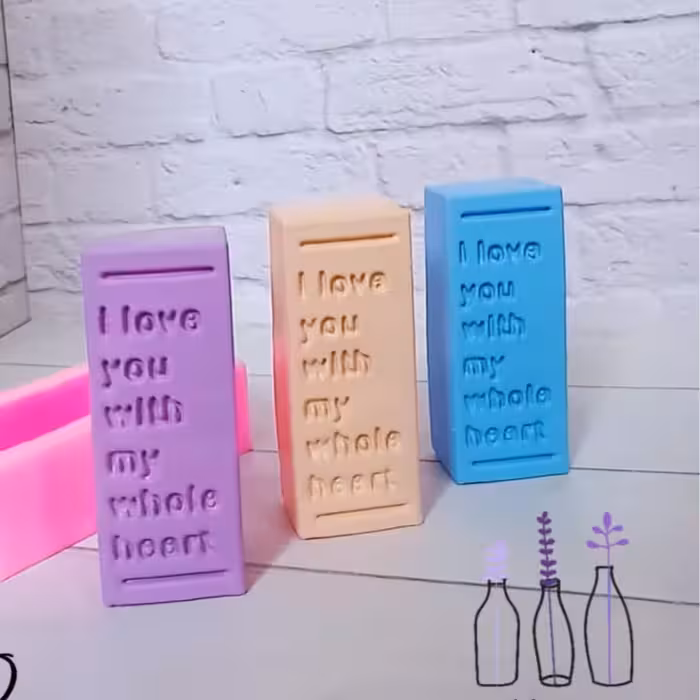 قالب شمع مدل کتیبه عشق