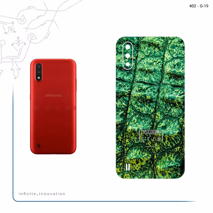 برچسب پوششی ماهوت مدل Crocodile Skin مناسب برای گوشی موبایل سامسونگ Galaxy A01