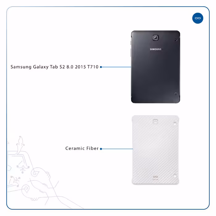 برچسب پوششی ماهوت مدل Ceramic-Fiber مناسب برای تبلت سامسونگ Galaxy Tab S2 8.0 2015 T710