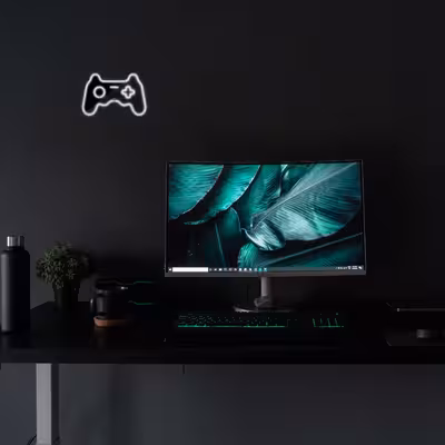 چراغ دیواری نئون دیزاین طرح Game-Controller-BL_WHT