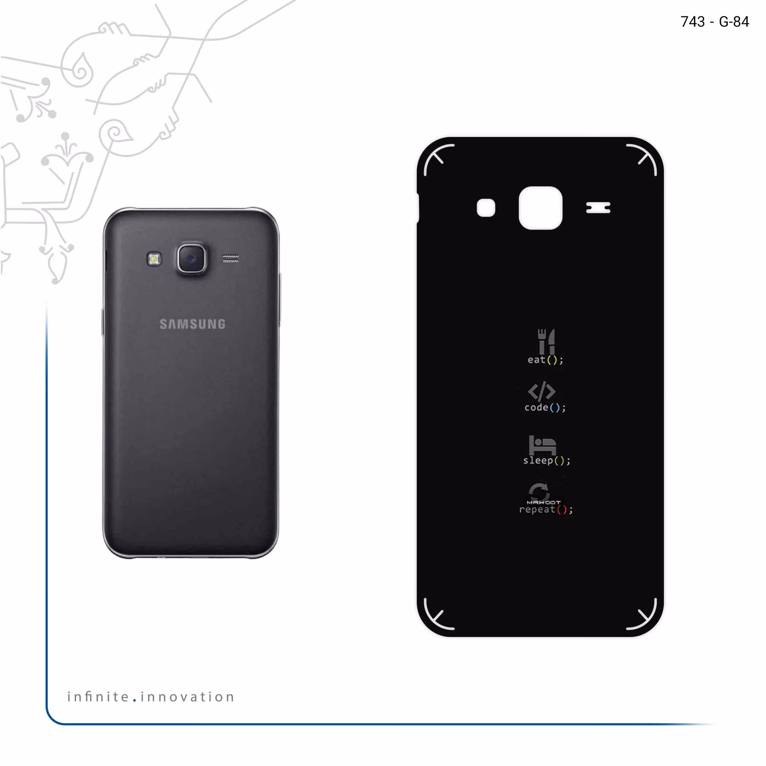 برچسب پوششی ماهوت مدل Programming 2 مناسب برای گوشی موبایل سامسونگ Galaxy J5