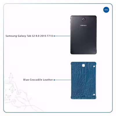 برچسب پوششی ماهوت مدل Blue-Crocodile-Leather مناسب برای تبلت سامسونگ Galaxy Tab S2 8.0 2015 T710