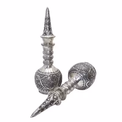 تنگ قلمزنی مدل نیزه ای طرح گل و مرغ کد 43 بسته 2 عددی