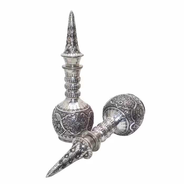 تنگ قلمزنی مدل نیزه ای طرح گل و مرغ کد 43 بسته 2 عددی