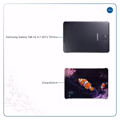 برچسب پوششی ماهوت مدل Clownfish مناسب برای تبلت سامسونگ Galaxy Tab S2 9.7 2015 T810