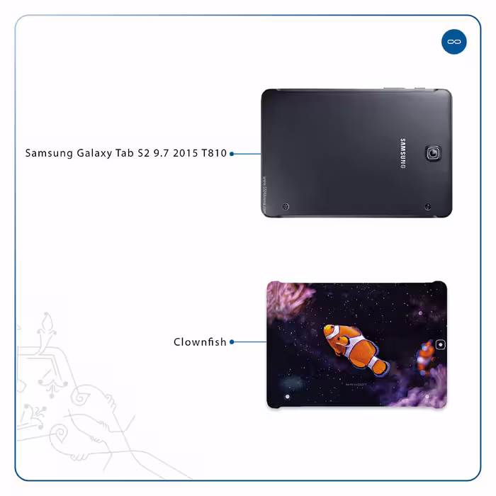 برچسب پوششی ماهوت مدل Clownfish مناسب برای تبلت سامسونگ Galaxy Tab S2 9.7 2015 T810