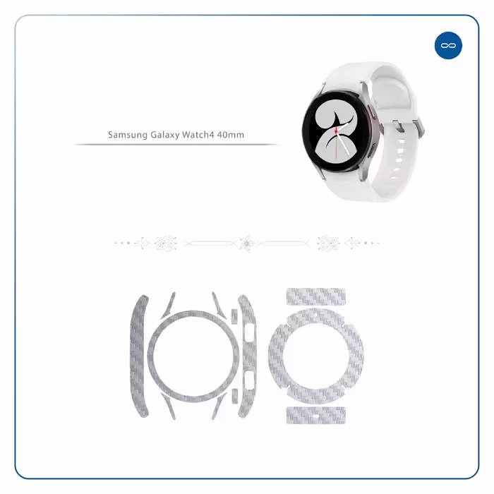 برچسب ماهوت طرح Steel Fiber مناسب برای ساعت هوشمند سامسونگ Watch4 40mm