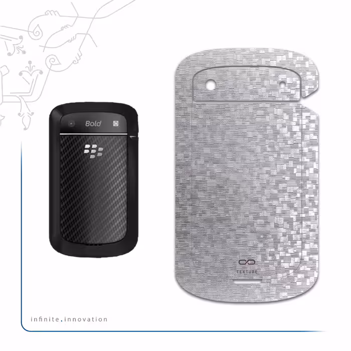 برچسب پوششی ماهوت مدل Silver-Silicon مناسب برای گوشی موبایل بلک بری Bold Touch 9900